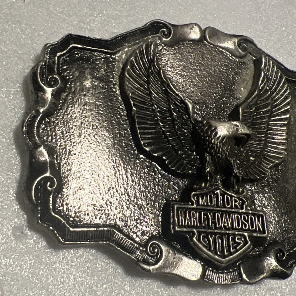 Vintage Harley-Davidson Eagle Belt Buckle–Heavy Metal–Broken Pin–DisplayorRepair
